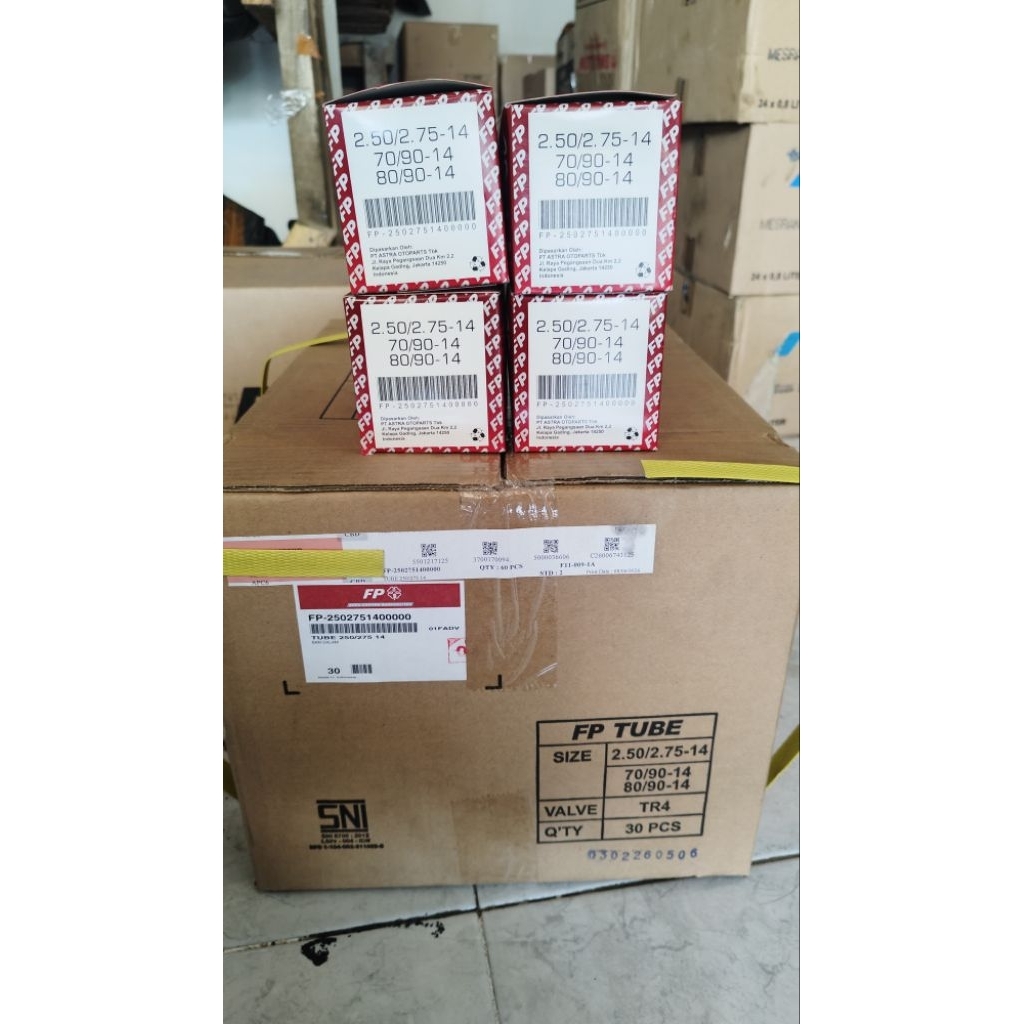 Ban Dalam Motor 1 dus 30 pcs Federal 14 275/300 - Tahan Tusukan, Ukuran Lengkap, Karet Butyl