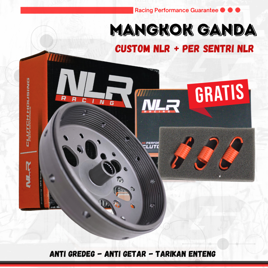Mangkok Ganda Kartel NLR Racing CVT GRATIS Per Sentri Anti Gredek Tarikan Halus Beat Vario Scoopy Ge