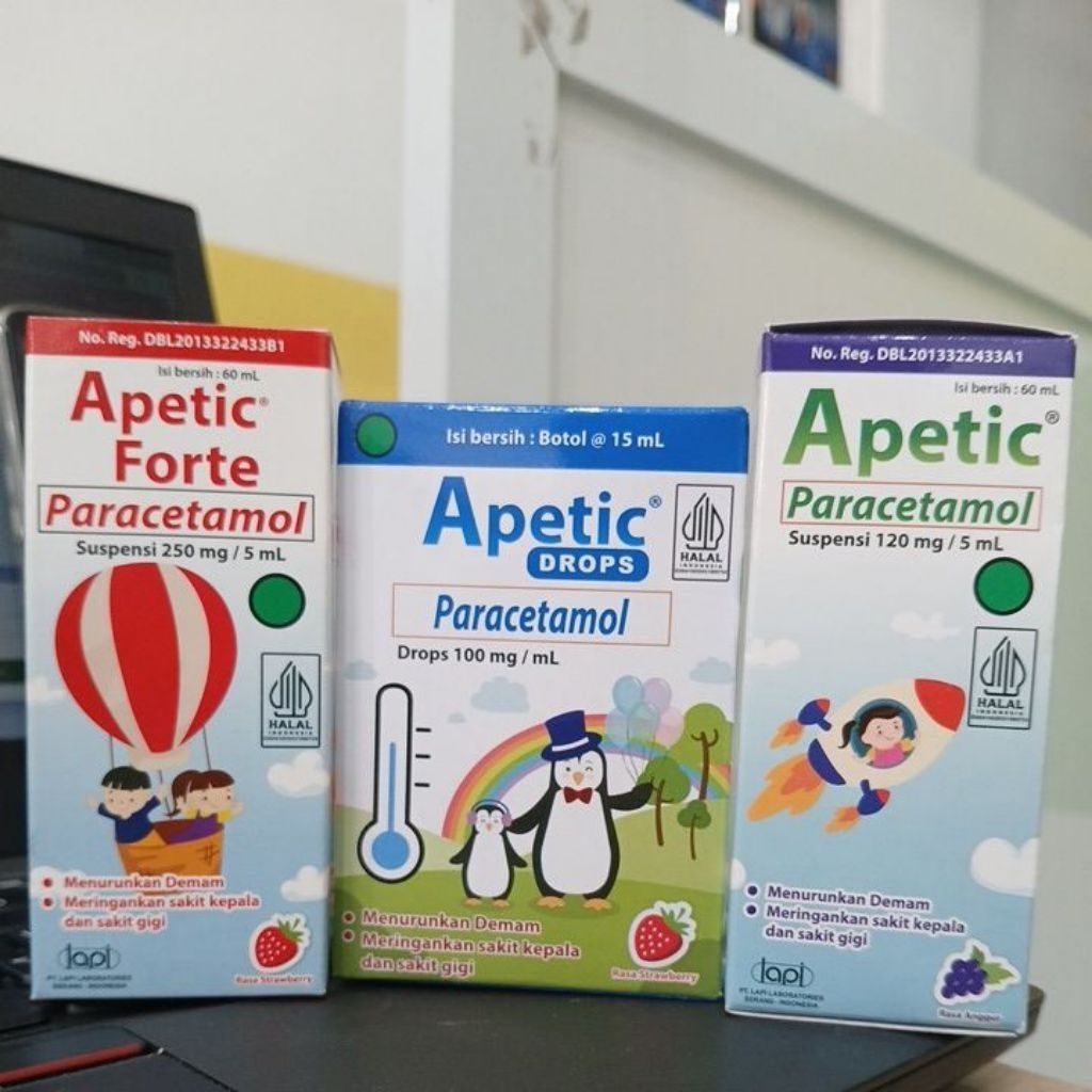 Apetic paracetamol (HARGA PER BOTOL)