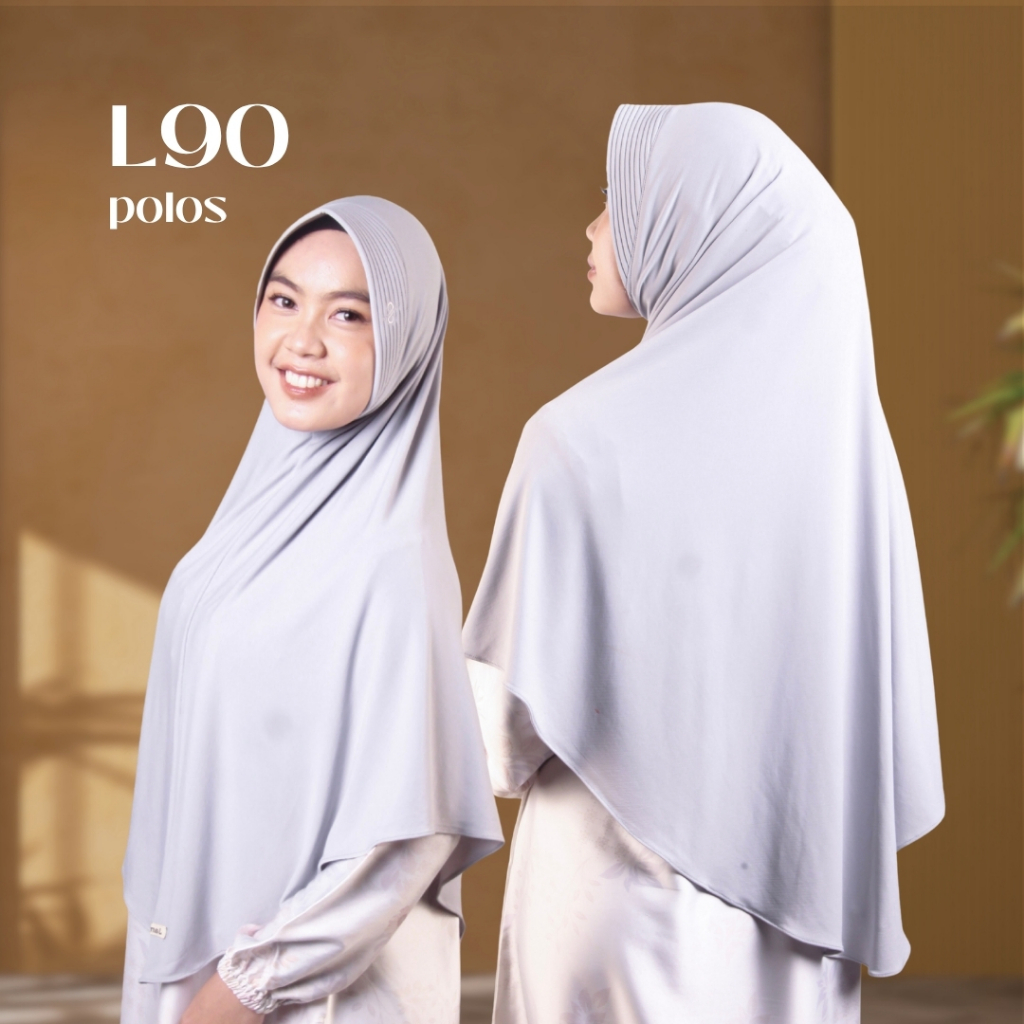 Jamilah | Hijab Syari Bergo Jumbo Instan Pet Tebal Daily - L90 Polos
