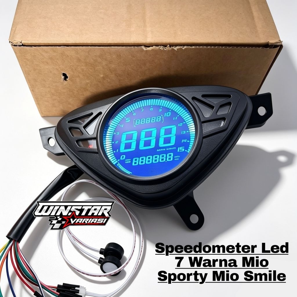 Speedometer Mio Sporty Mio Smile Digital Led 7 Warna Speedometer RGB Waterproof