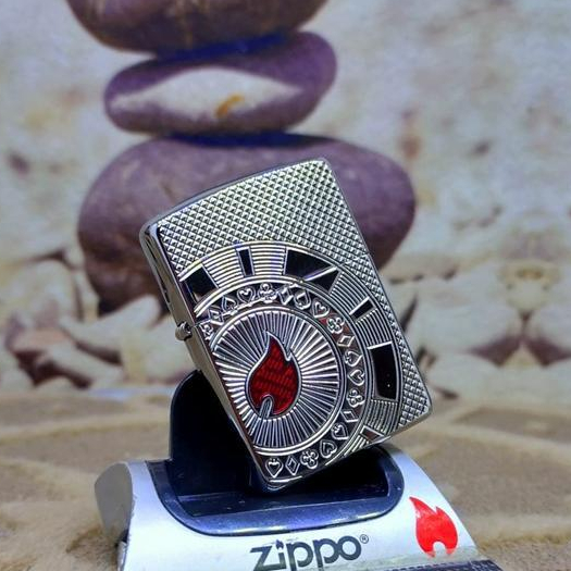 Zippo Armor Poker Chip Design 49058
