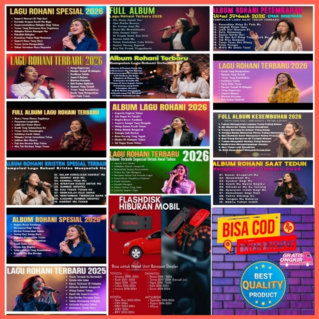 USB MOBIL MP3 LAGU ROHANI TERBARU - USB FLASHDISK MOBIL MP3 LAGU ROHANI KRISTEN TERBARU - USB MP3 PL