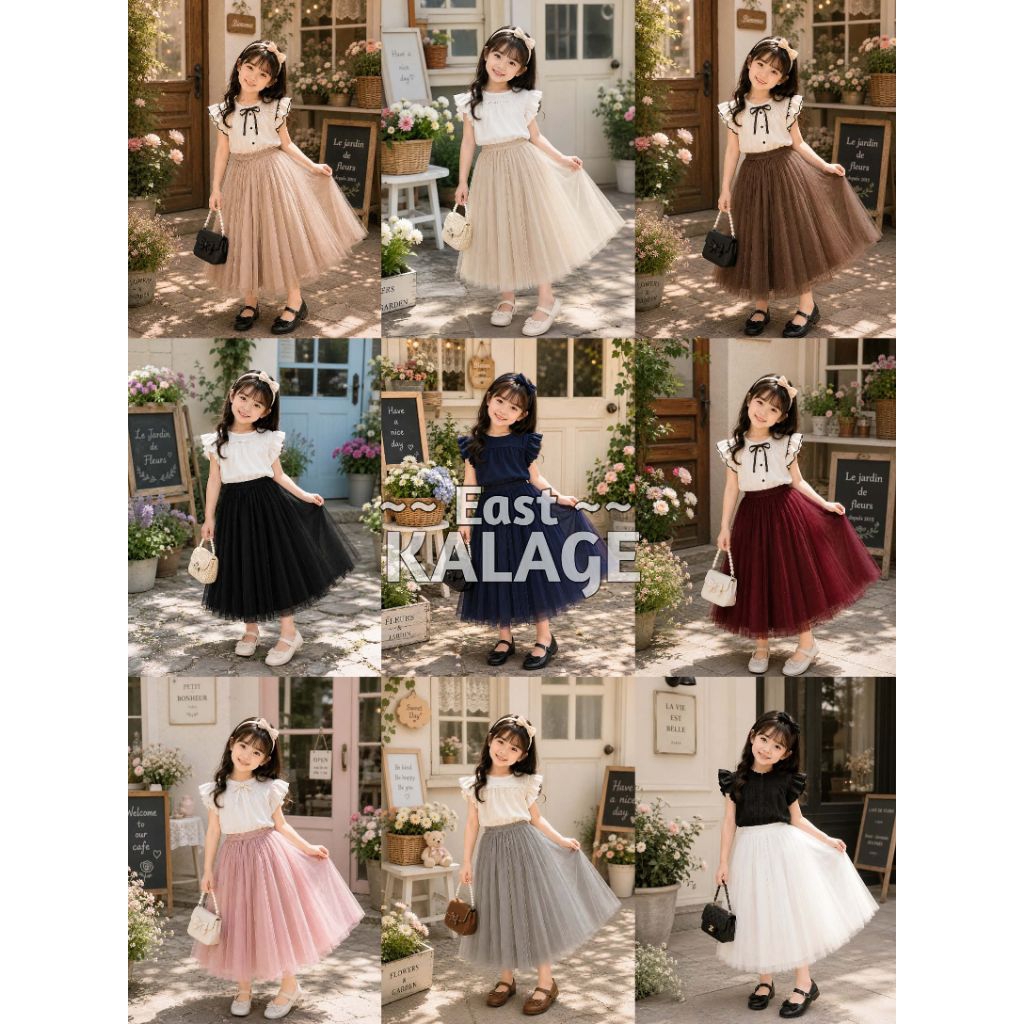 ROK TUTU ANAK 2 LAYER, ROK TILE ANAK