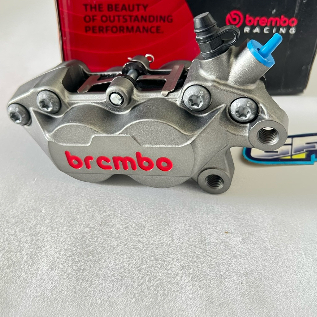 KALIPER BREMBO 4 PISTON 4P GP4 HITAM GREY BREMBO 4 PISTON 4P GP4
