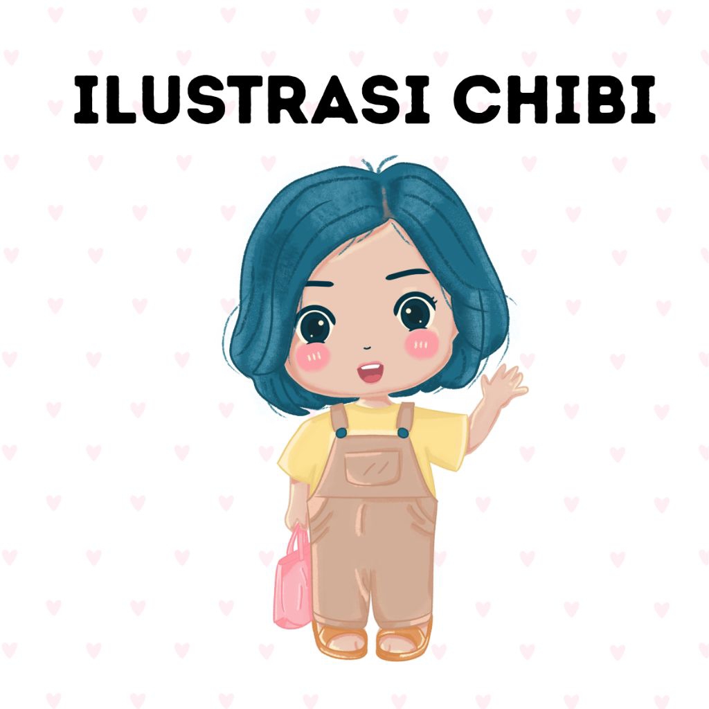Ilustrasi chibi/ilustrasi Digital/Karikatur/Foto jadi kartun