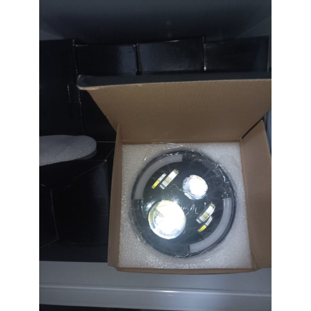 Headlamp lampu besar LED 7inch JW speaker Jeep Rubicon JK