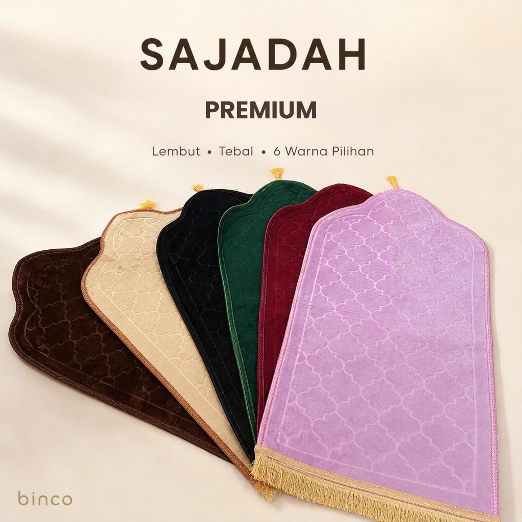 Sajadah Polos Tebal Lembut Anti Slip Sejadah Travel Anak