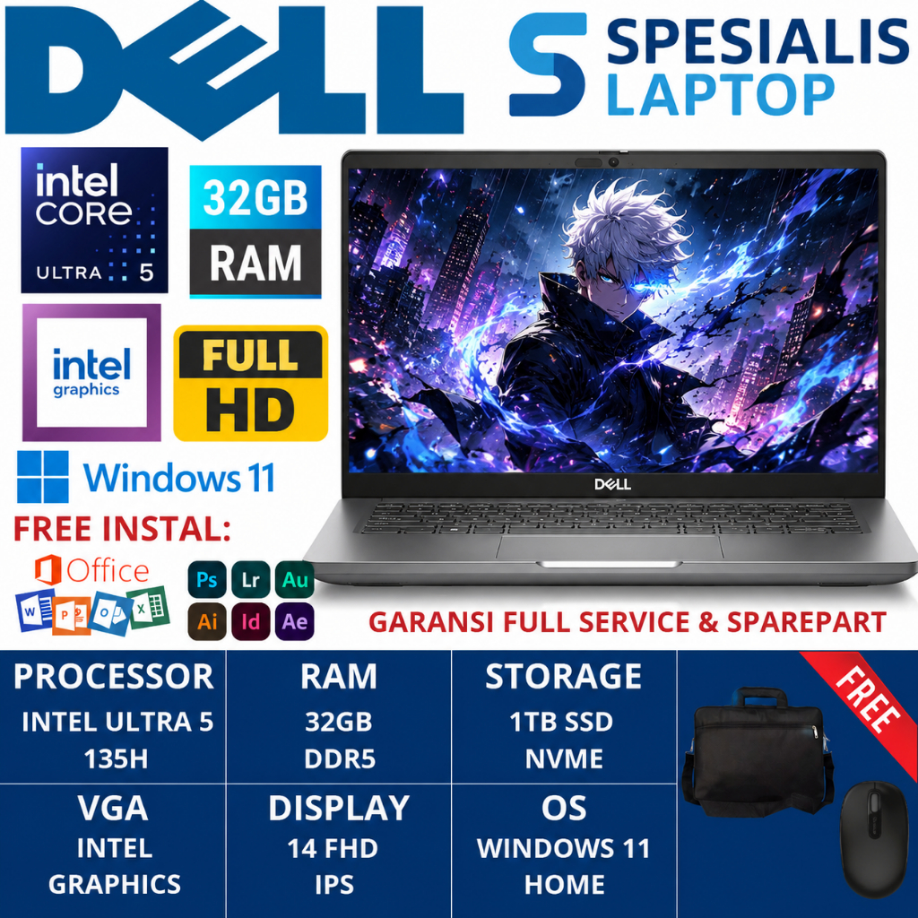 Dell Latitude 14 5450 Intel Ultra 5 135U RAM 32GB 1TB SSD 14.0 Full HD IPS Windows 11 Pro