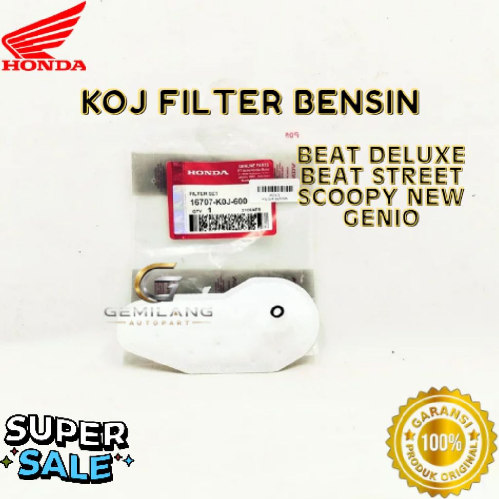 FILTER BENSIN KODE KOJ, FILTER BENSIN BEAT DELUXE, FILTER BENSIN BEAT STREET, FILTER BENSIN SCOOPY N