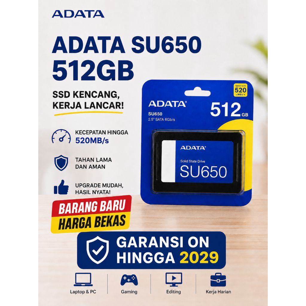 SSD 512GB Adata su650 sata