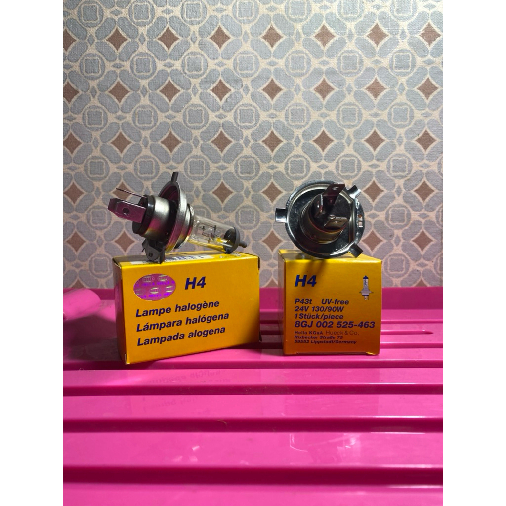 Bohlam / Lampu H4 Mobil / H4 Motor Hella / Dop Mobil / Dop Motor Laki / Lampu Halogen H4