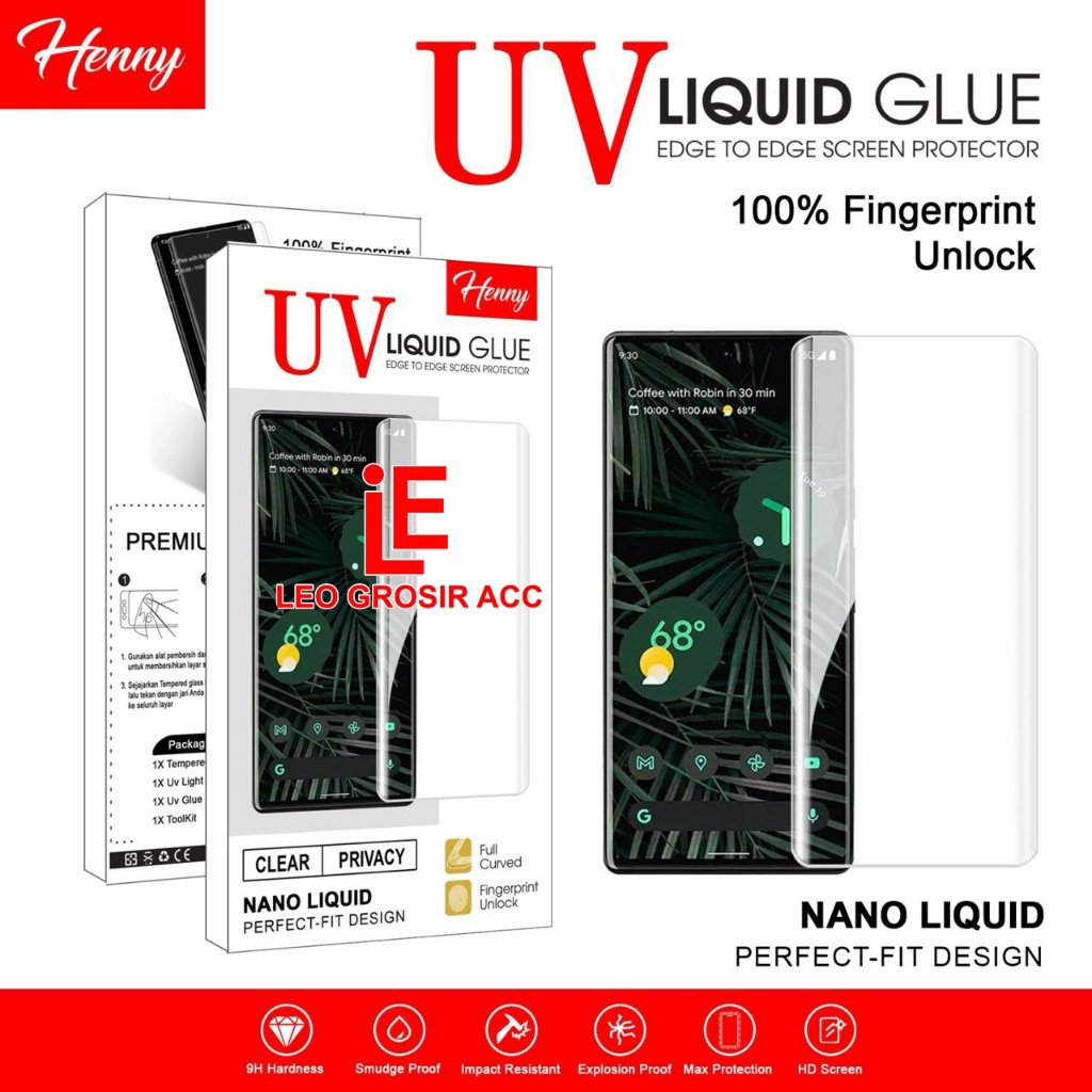 Uv Clear - Tempered Glass Xiaomi 12 Pro Xiaomi Mix 4  Full Cover Antigores Lengkung UV - UVHEN