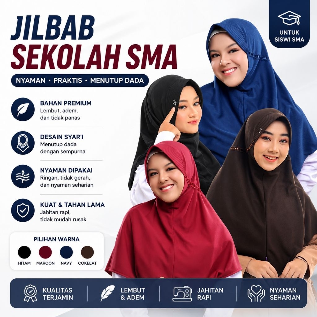 Jilbab muslim Rabbani / Jilbab anak / jilbab Instan Tali serut SD-SMP-SMA