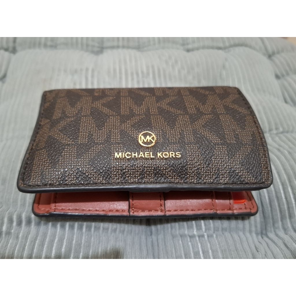 Dompet Michael Kors Jet Set Logo Medium Wallet Brown Original