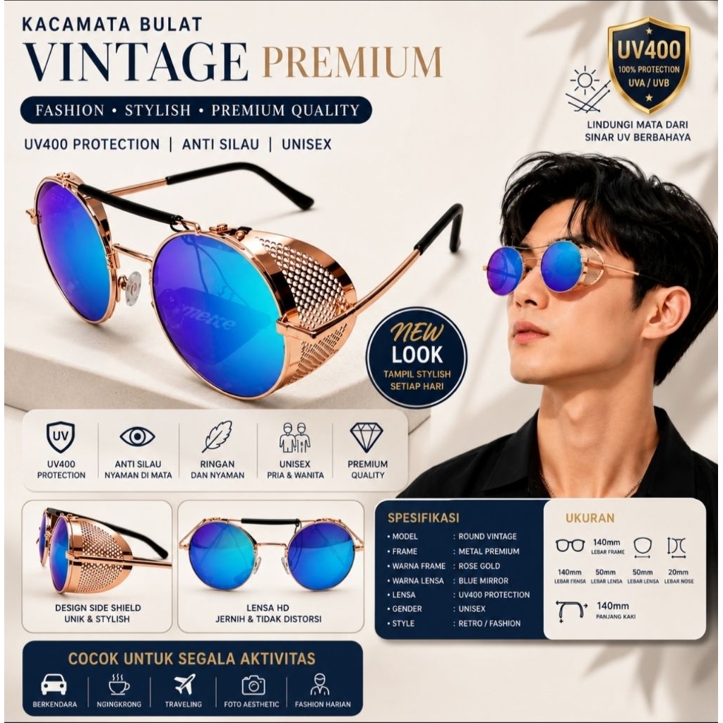 bulaat rose kacamata bulaat rose gold kaca miroring