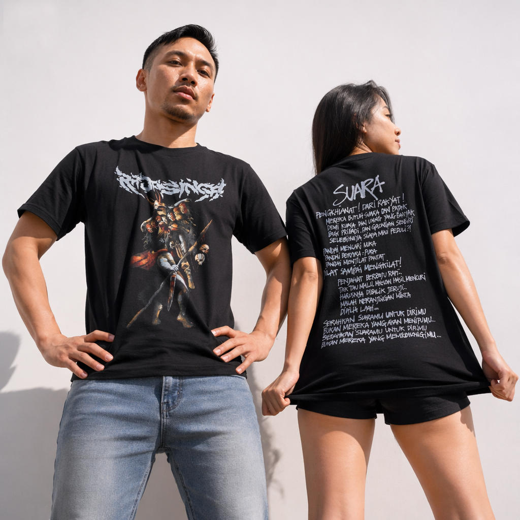 Kaos RAJASINGA - Suara TSHIRT 100% COTTON ||| Kaos Casual Bahan Katun Kombed 30s ||| Ready STOCK Len
