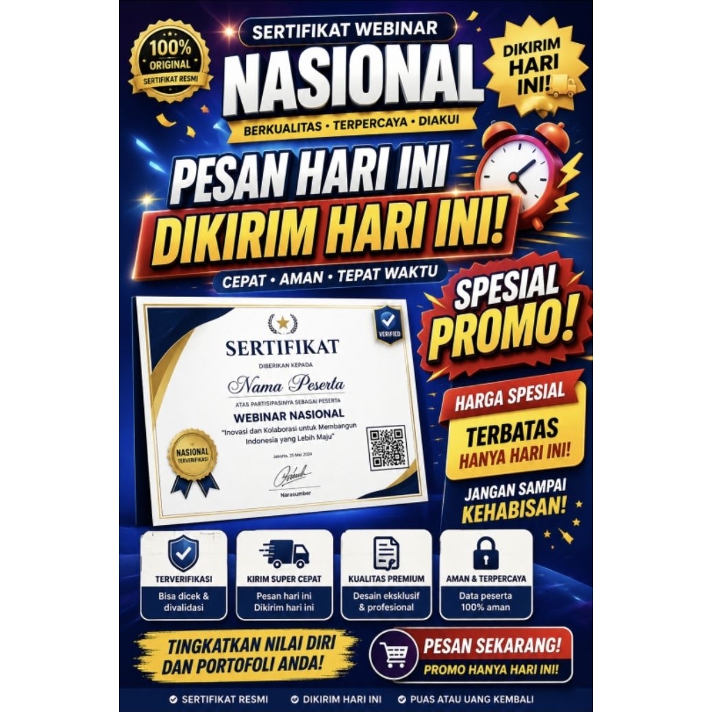 Pelatihan Online - SERTIFIKAT WEBINAR NASIONAL
