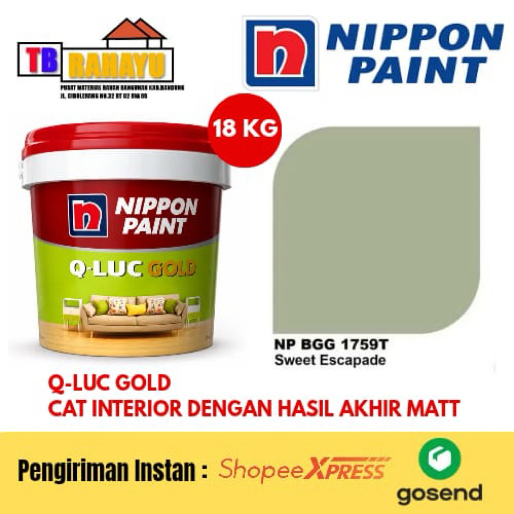 Nippon Paint Cat Tembok Qluc Gold NP BGG 1759T Sweet Escapade - 18 KG