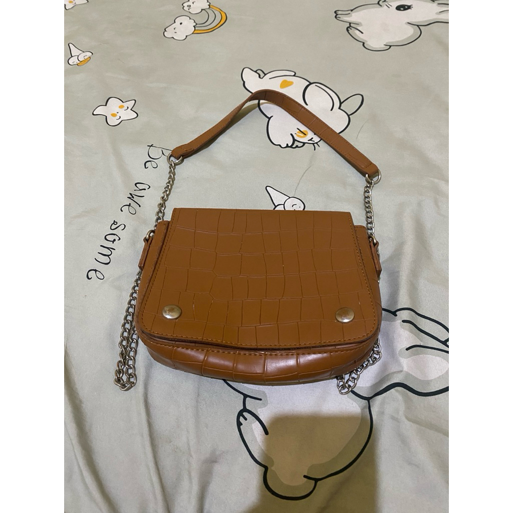 Preloved Tas Miniso Crocodile Brown