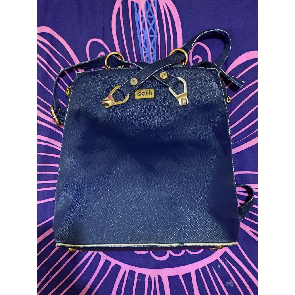 Tas Ransel Gosh Navy Shoulderbag Backpack Preloved