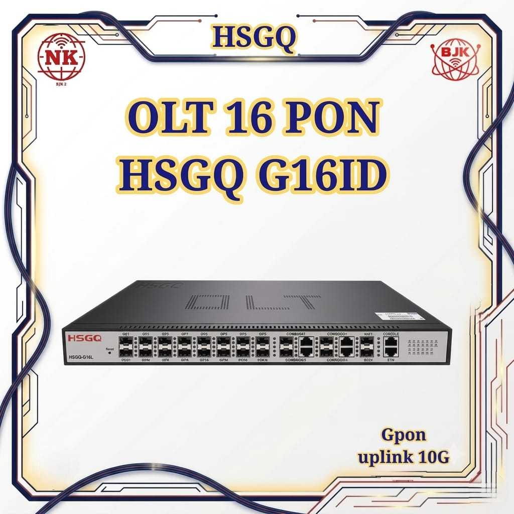 OLT GPON 16 PON HSGQ Support Uplink 10G Fiber Optic OLT ISP FTTH