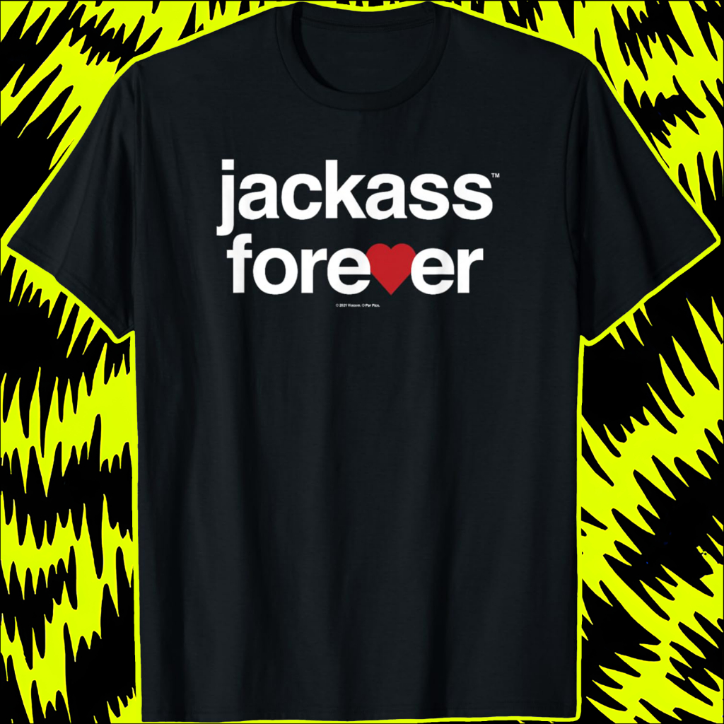 Makeyoushine X Generasi90 Kaos Jackass Forever Red Heart Logo T-Shirt – Baju Vintage 90s Retro Pria 