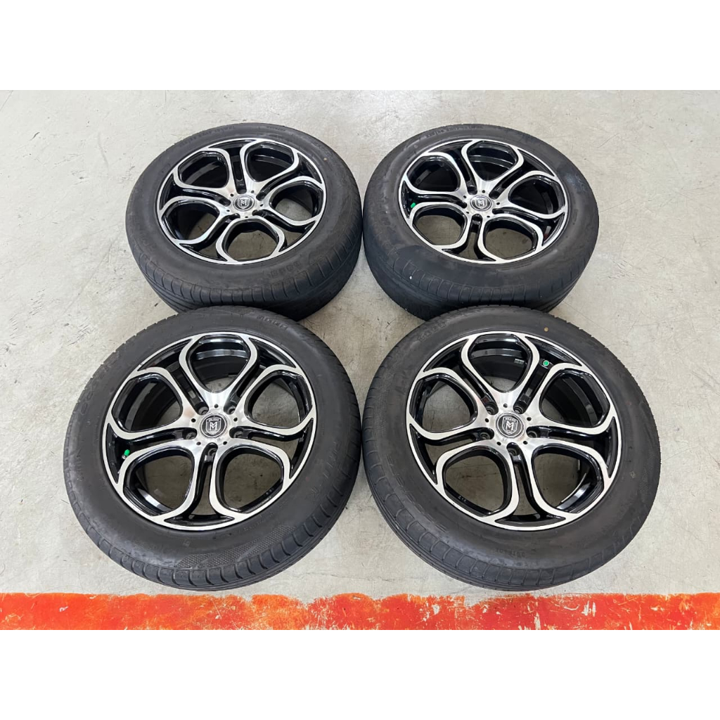 Velg Ban Mobil Racing Inova HRV Rush Terios, Milano Ring 17 + Ban 225 55 R17 Bekas Bagus Berkualitas