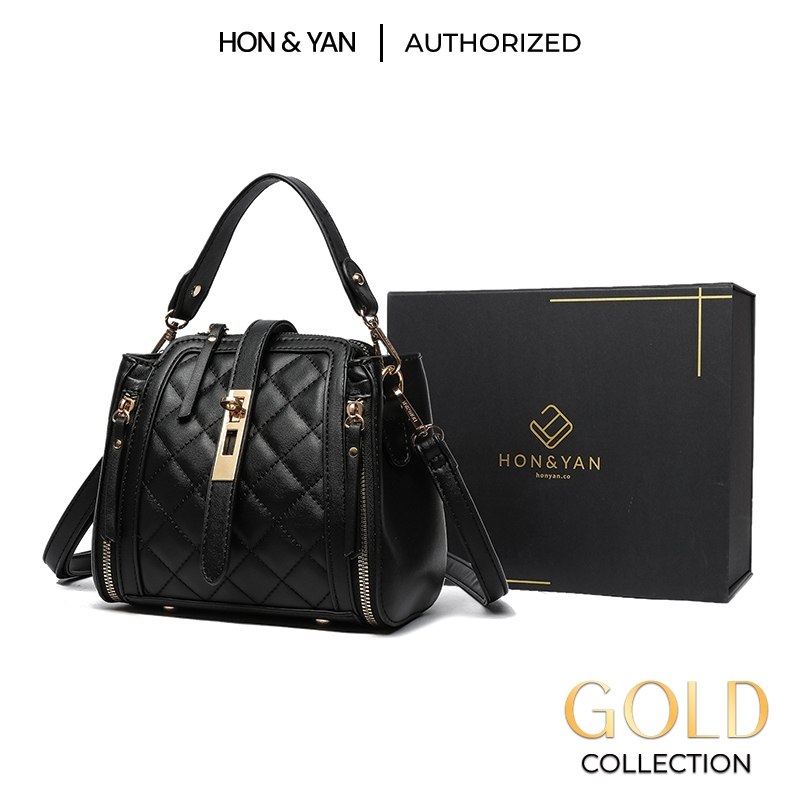 [SPECIAL PRICE] HONYAN GOLD Tas Selempang Wanita Kulit Import - Anya Sling Bag
