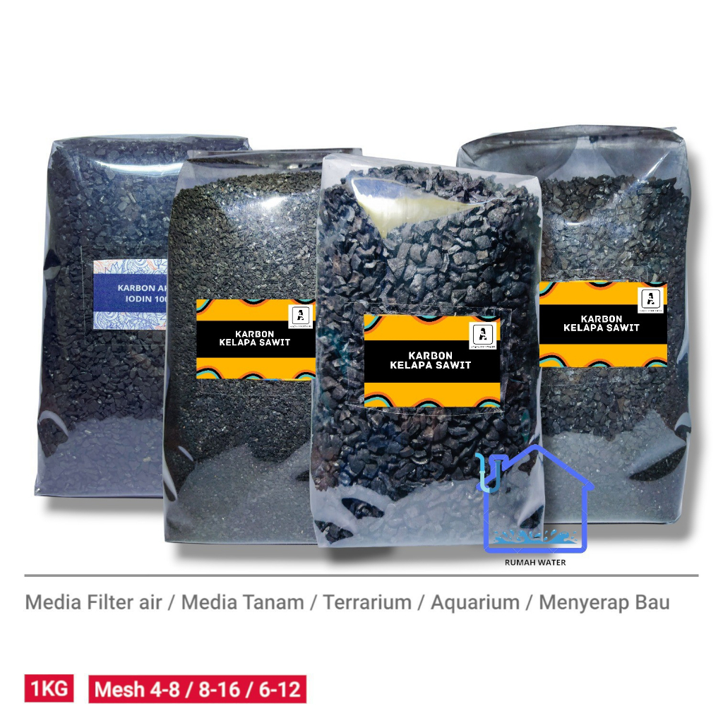KARBON media filter air penyerap bau 1Kg