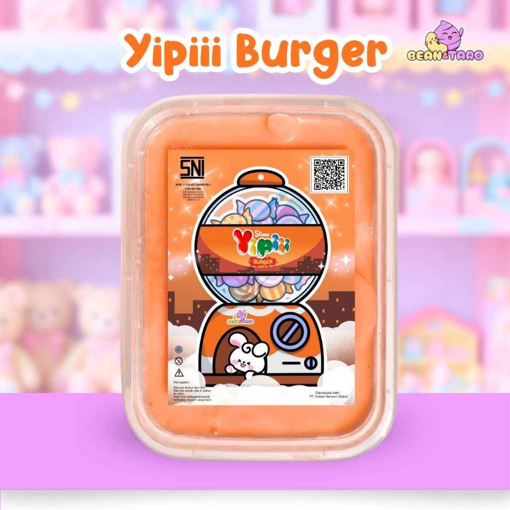 CANDY SLIME YIPIII BURGER BY SLIME BINTARO || TOFU SLIME || SLIME TERMURAH | || SLIME BERKUALITAS