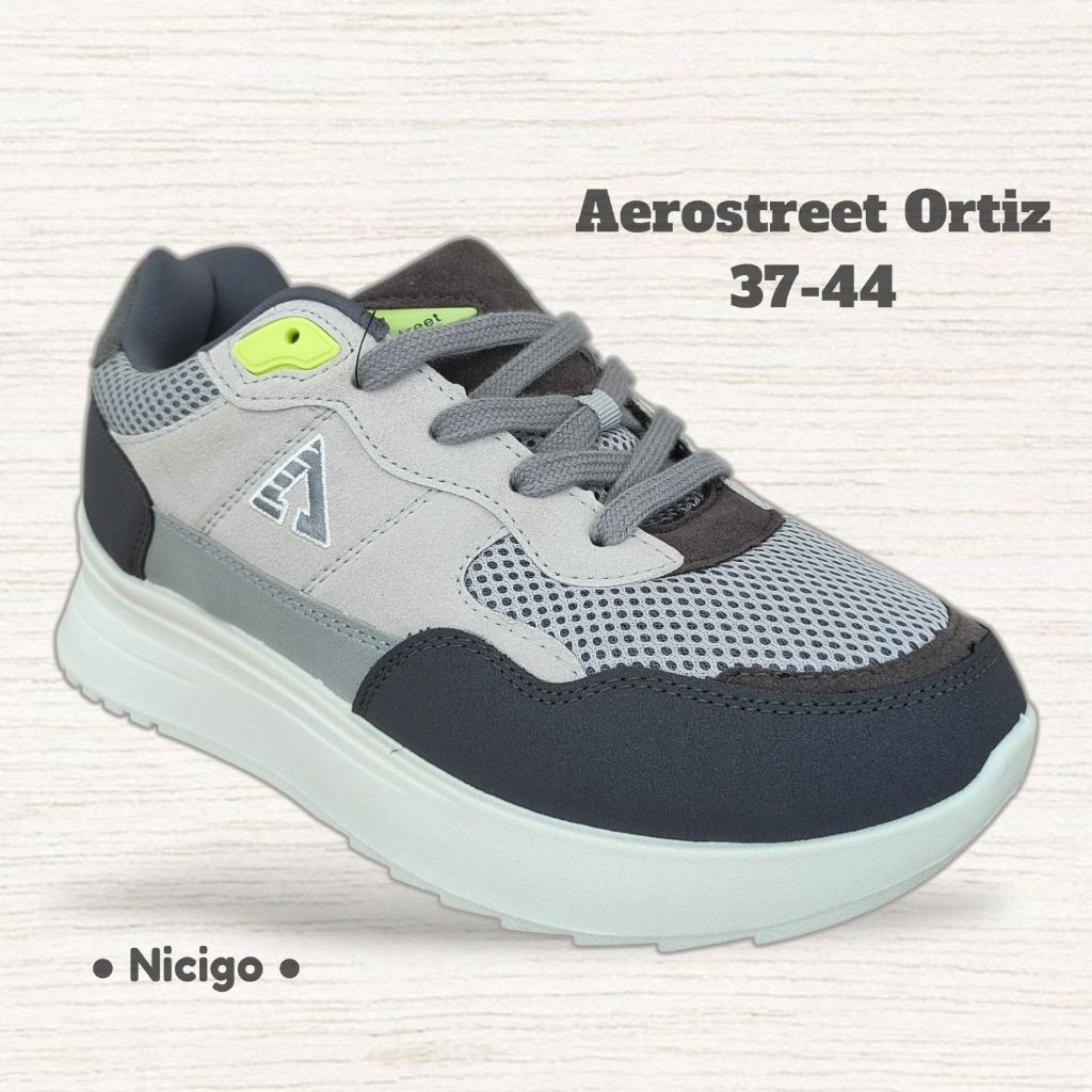 Aerostreet Ortiz size 37-44 - Sneakers Casual Sporty Pria Wanita Nyaman, Ringan, Tahan Jebol - Sepat