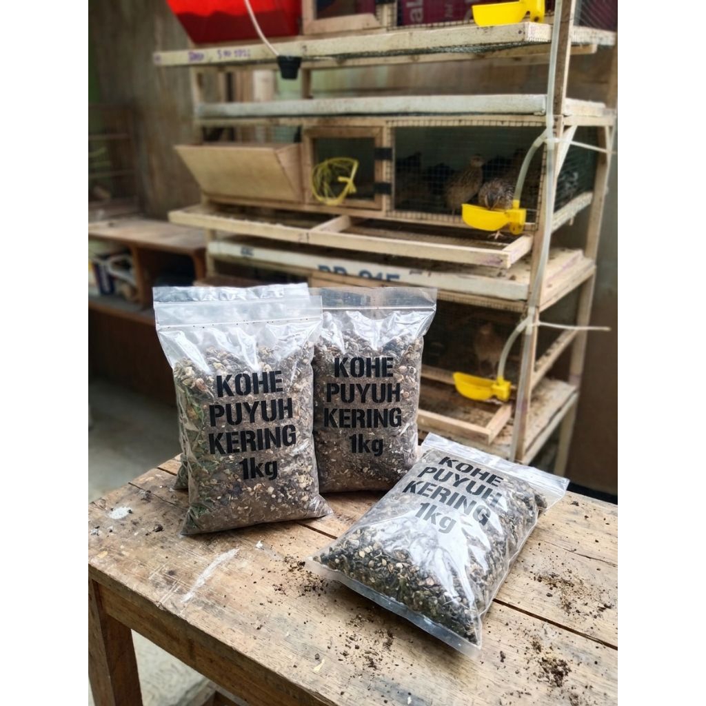 Termurah kohe puyuh kering kemasan 1kg