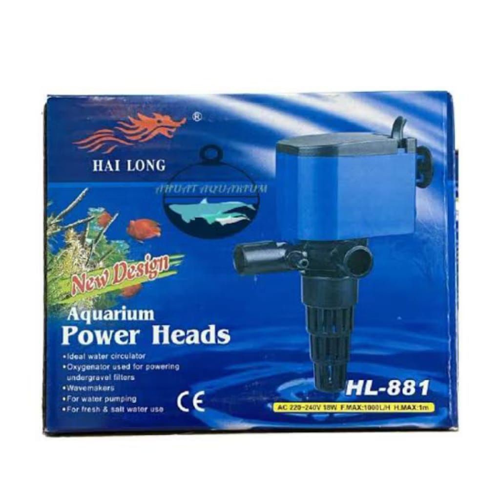 HAILONG HL 881 HL881 HL-881 Pompa Celup Power Heads aquarium aquascape