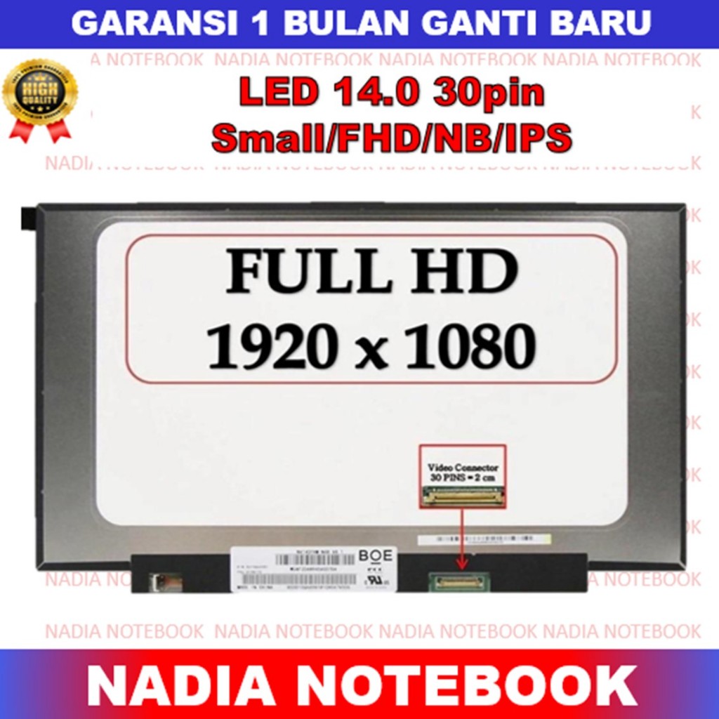 LCD LED Lenovo Ideapad 3 14-ALC6 S340 V14 V14-ARE 14.0 14 Inch 30 Pin 30pin Slim Small Narrow Full H