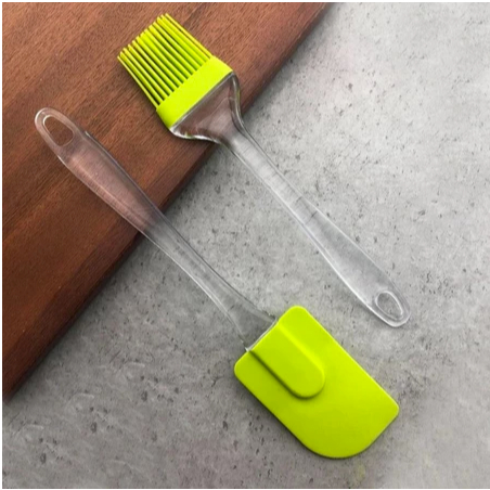 Kuas Spatula Silikon Set Silicone isi 2 Set dan Hanya Spatula gagang krystal 1pc Sesuai Pilihan Vari