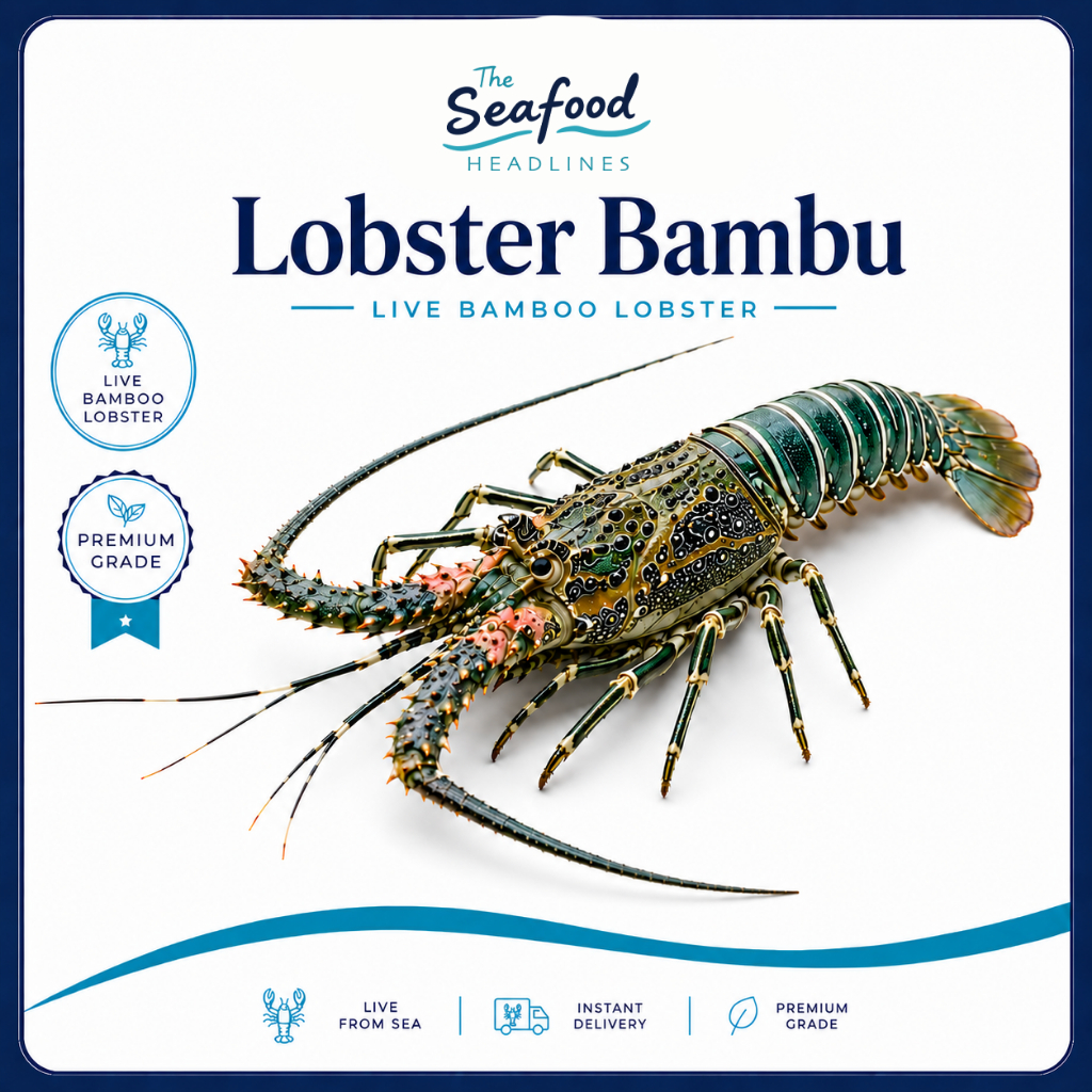 Lobster Laut Hidup Bambu/Batik