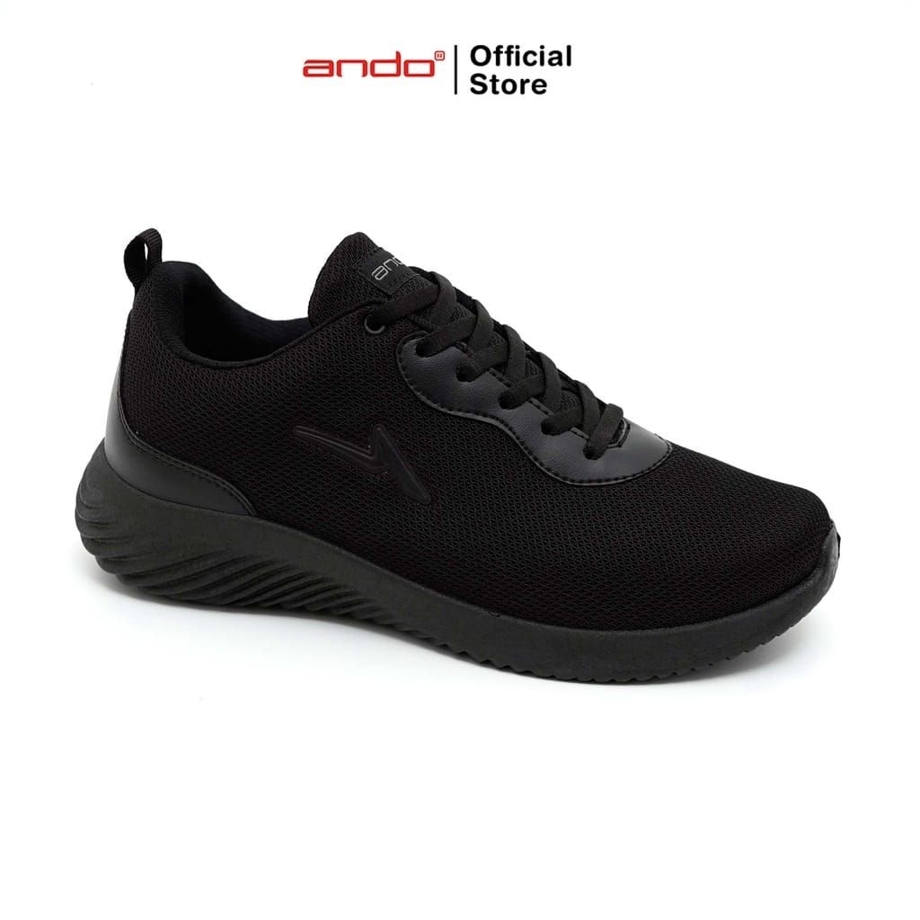 Ando Sepatu Sneakers Daffin Pria Dewasa - Hitam/Hitam