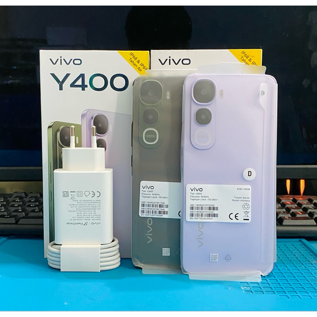 ( Second rasa baru ) vivo y400 8/128 garansi resmi fullset original mesin segelan