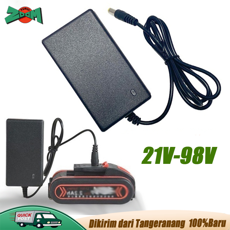 Charger Baterai Bor 21V Sampai 98V Universal Untuk Semua Bor Cordless Mesin Bor Serbaguna