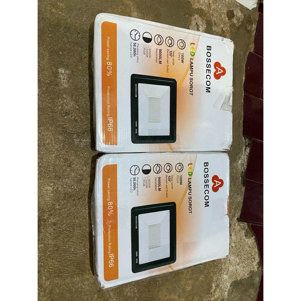 Sorot LED 100 watt Bossecom/LED Sorot 100w - Lampu Sorot Lapangan