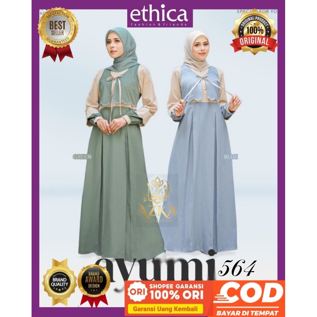 ETHICA Ayumi 564 Ethica Original - Gamis Ethica Terbaru 2026 - Gamis Remaja - Baju Gamis Premium - B