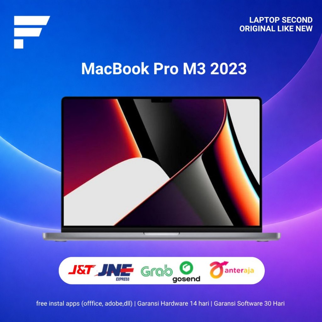 Macbook Pro M3 2023 14 Inch Ram 8GB SSD 512GB Second Berkualitas