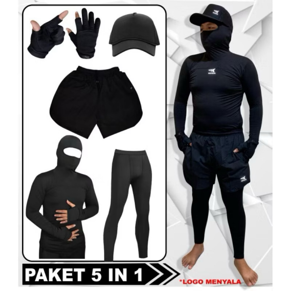 Paket Hemat Kaos Mancing Baju Mancing Manset Mancing Topi Mancing Celana Mancing Sarung Tangan Manci