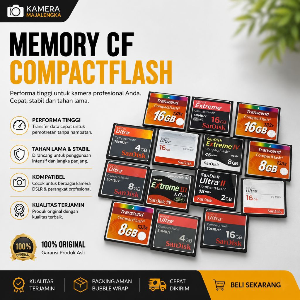 MEMORY CF 1GB 2GB 4GB 8GB 16GB 32GB BAGUS NORMAL