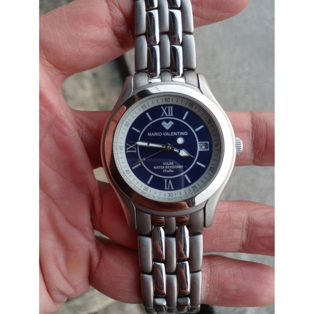 JAM TANGAN PRIA MARIO VALENTINO SOLAR TITANIUM original seken preloved