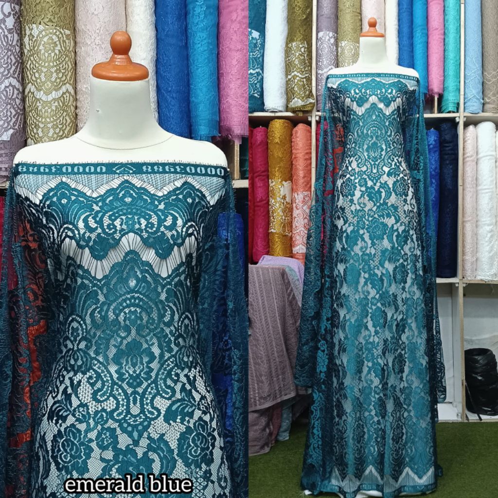 bahan Lace brukat semi prancis