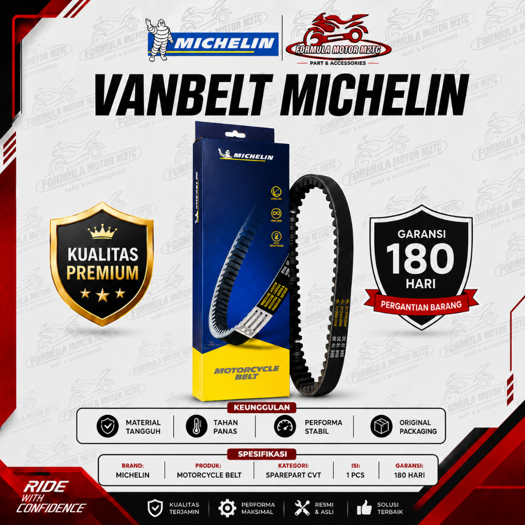 Vanbelt Michelin Original CVT Matic Semua Jenis Motor [Beat Vario Scoopy Genio PCX ADV Mio M3 Aerox 