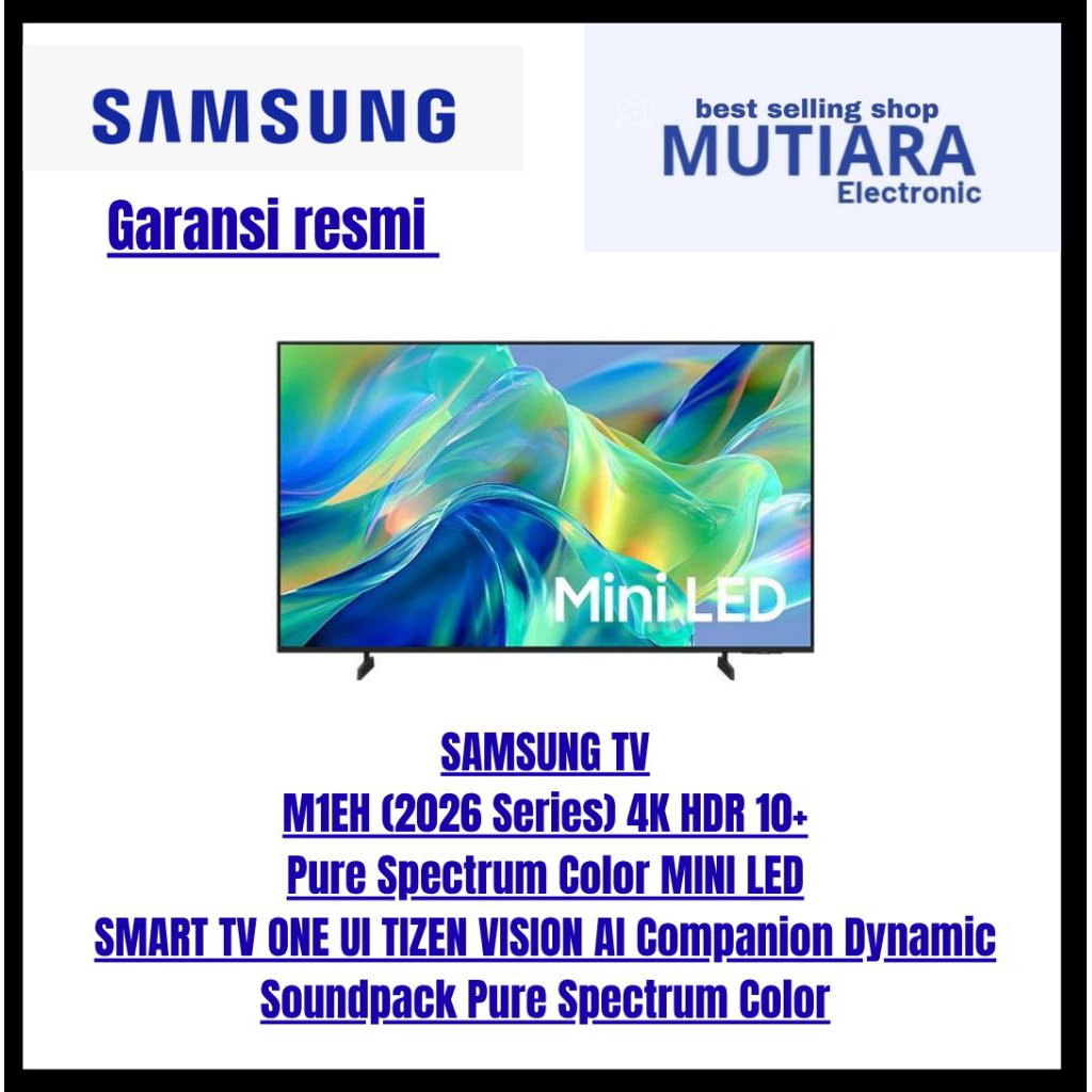 SAMSUNG 55M1EH 4K SMART TV MINI LED 55 inch