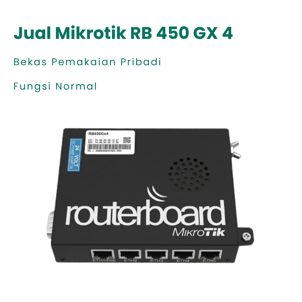 Jual Router Mikrotik RB450GX4 Bekas dengan Port Normal
